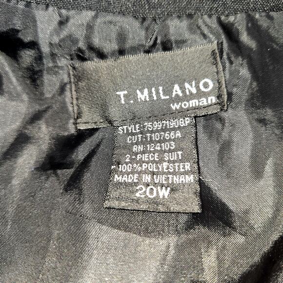 T. Malano 20W Women's Blazer Black Snaps Suit Coat Plus Size 2X 2XL 2XXL Jacket - Picture 2 of 5